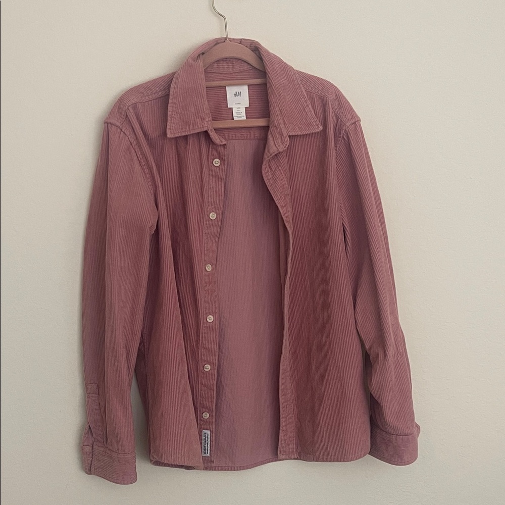 H&M Pink Corduroy Shirt